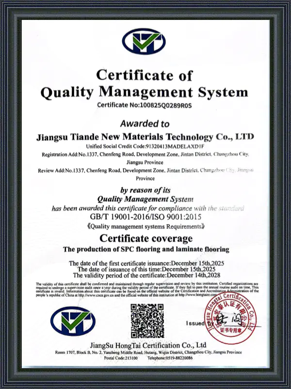Certificato del sistema di gestione ambientale
